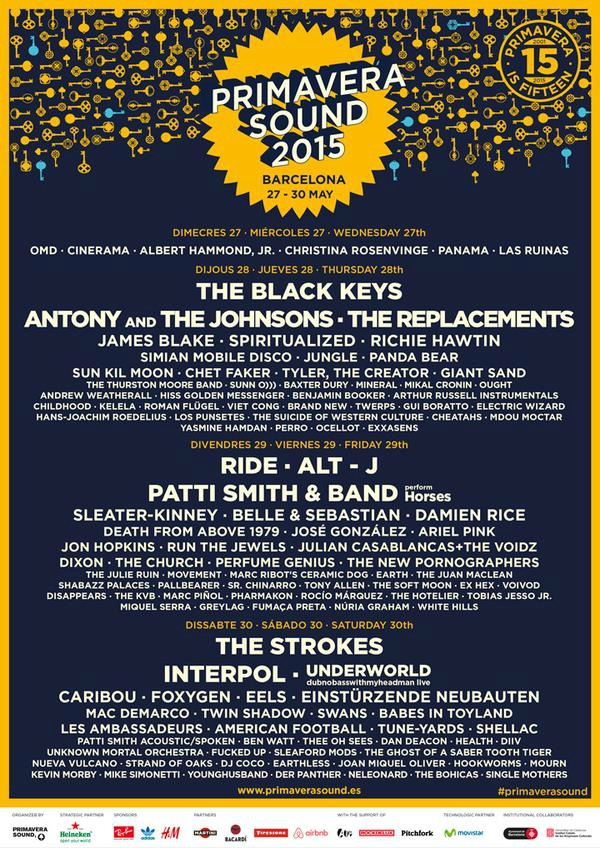 The Black Keys, Patti Smith o Interpol, estrellas del cartel completo del Primavera Sound 2015