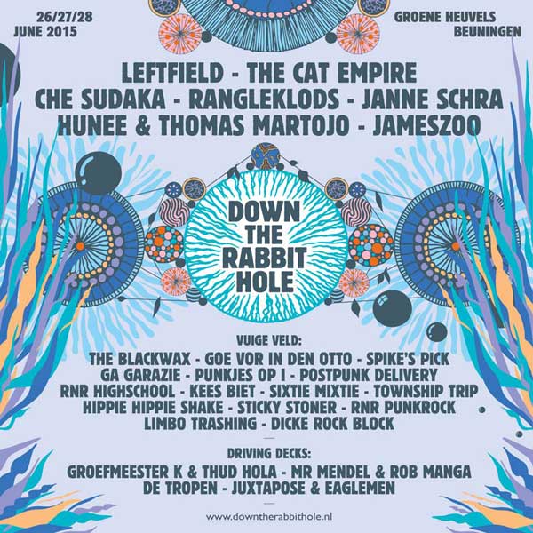 Down the Rabbit Hole 2015 confirm 7 new names for its line up