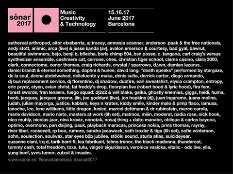 Sónar 2017 finalizes its lineup with 10 new names