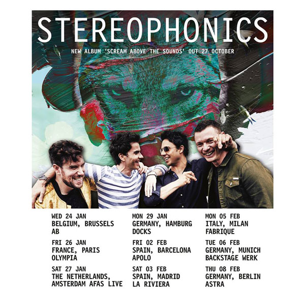 Stereophonics European Tour 2018