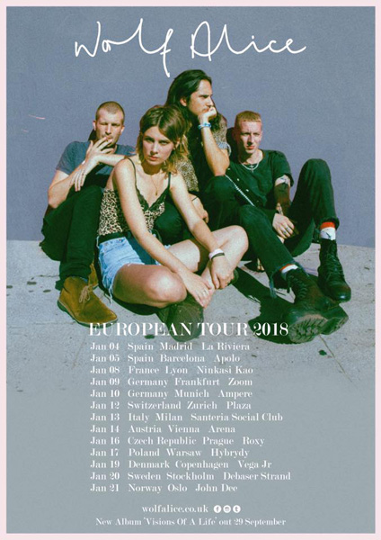 Wolf Alice announced European tour dates for 2018