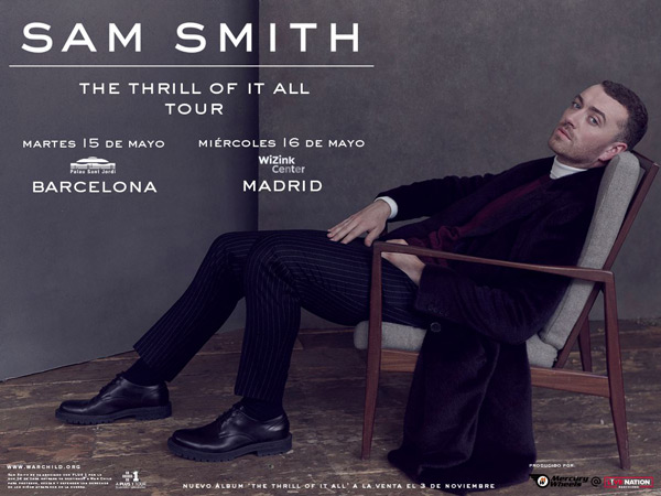 Sam Smith anuncia conciertos en Madrid y Barcelona