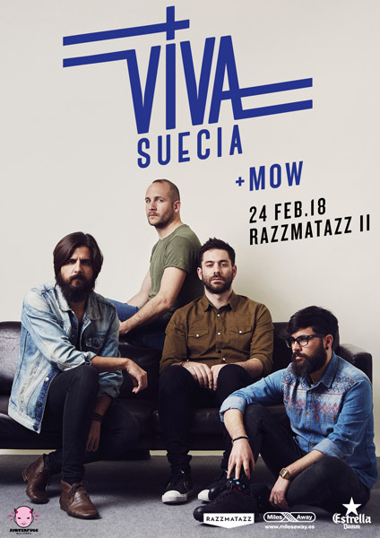 Viva Suecia actuarán en Barcelona el 24 de febrero de 2018