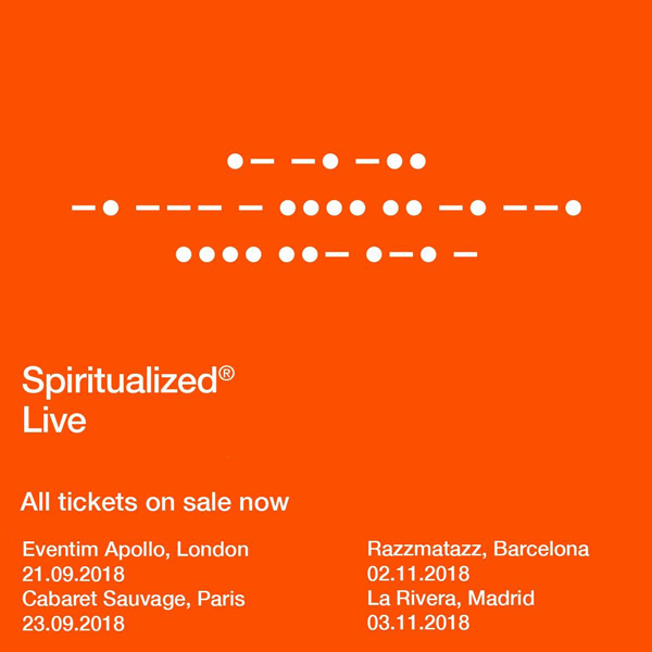 Spiritualized announce new album and a short European Tour