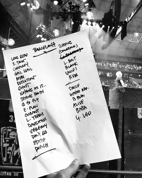 setlist Pearl Jam Barcelona 2018