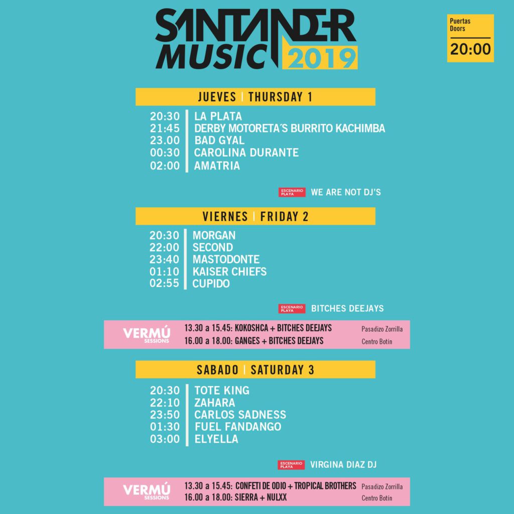 Santander music 2019 horarios