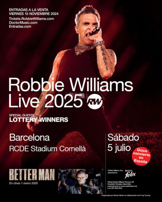 Robbie Williams Barcelona 2025