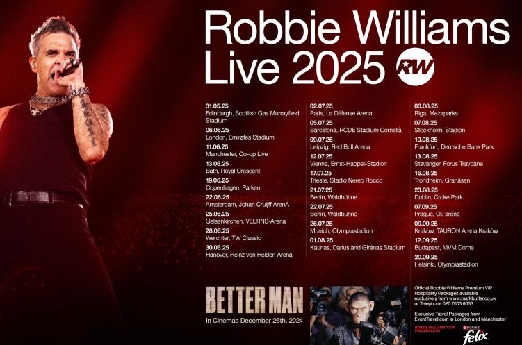 Robbie Williams European Tour 2025